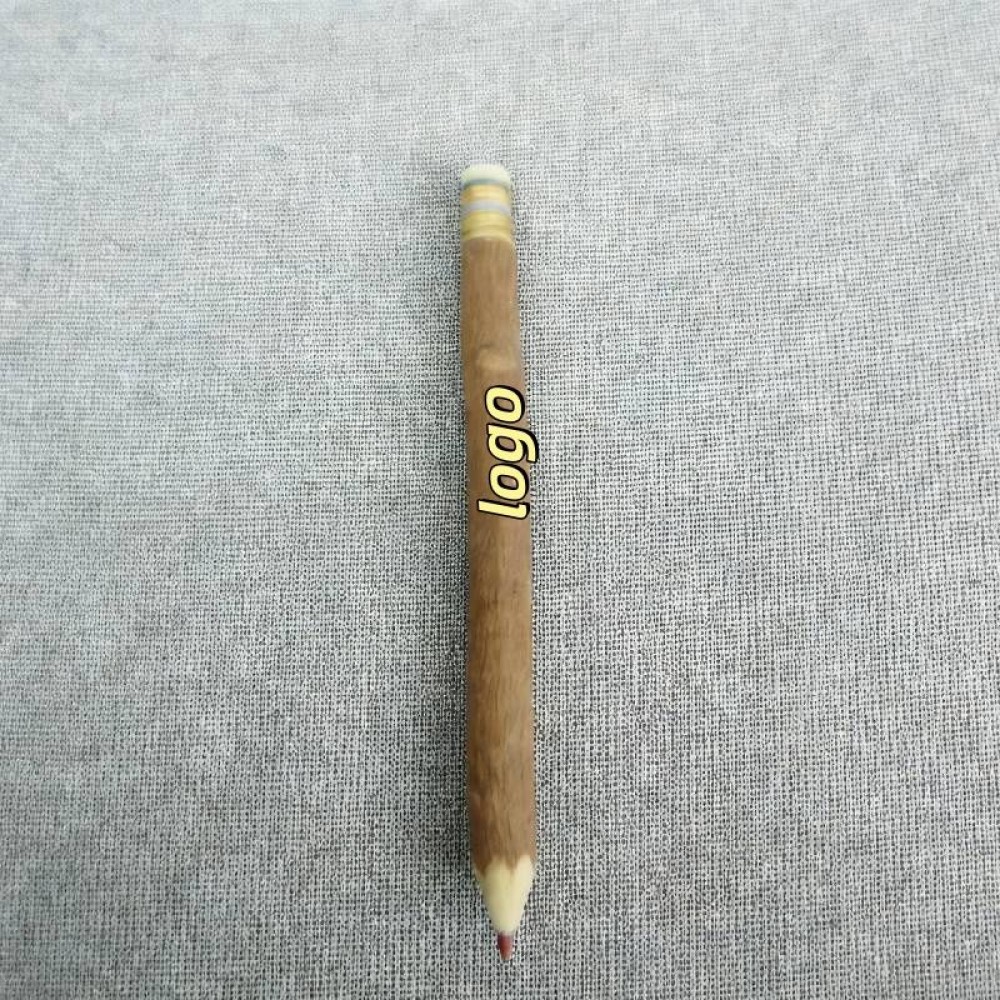 24-Color Raw Pine Wood Colored Pencils Custom Imprinted
