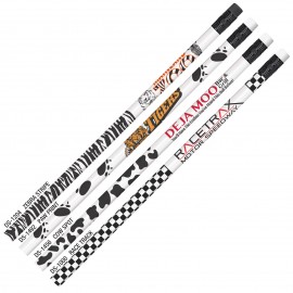 Logo Branded Dynamic Duo #2 Pencil w/Zebra Print Design