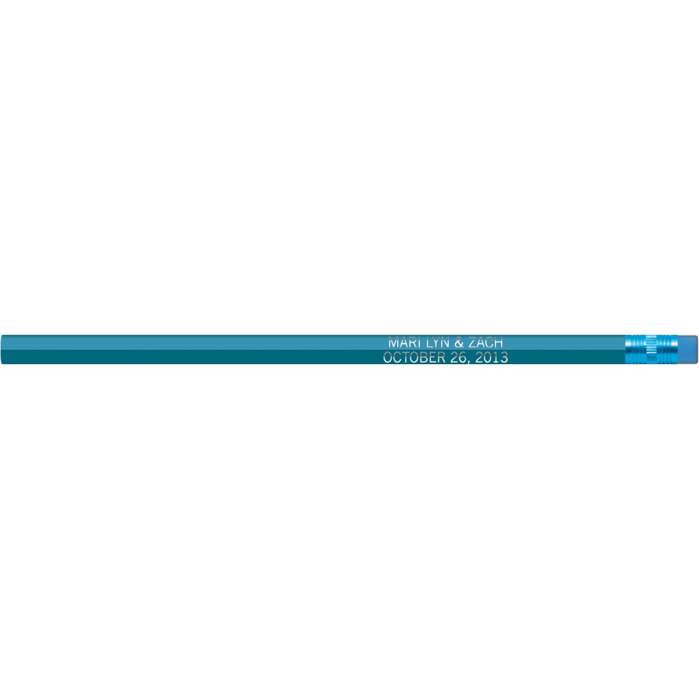 Sky Blue Hexagon Pencils Custom Imprinted