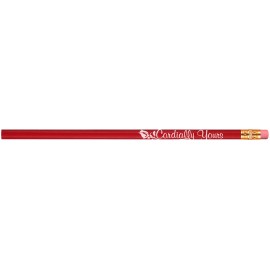Abert Special Round #2 Pencil (Red/Red Eraser) Custom Imprinted