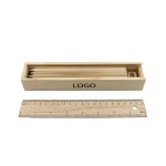 Logo Branded 12 Colored Pencil Set With Ruler