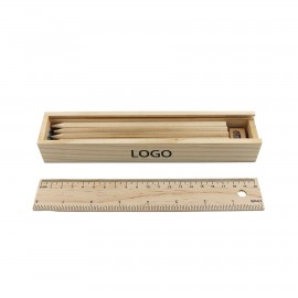 Logo Branded 12 Colored Pencil Set With Ruler