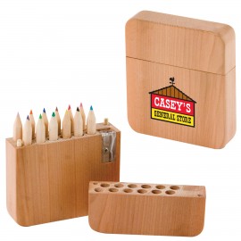 12-Piece Colored Pencil Set w/ Sharpener Custom Imprinted