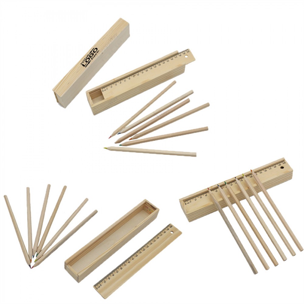 Logo Branded 6-Color Colored Pencil Set