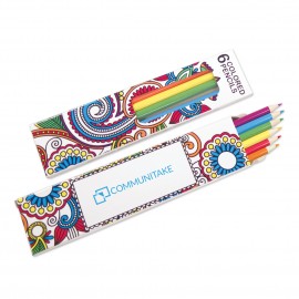 Personalized 6 Pack Colored Pencils