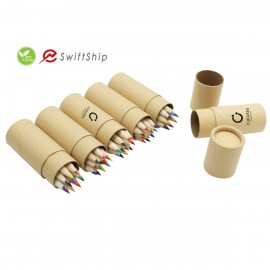 Color Pencil Set Small (12 colors) (Economy Shipping) Logo Branded