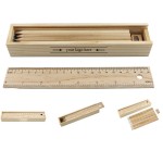 Eco Wood Multifunction Pencil Box Set Logo Branded