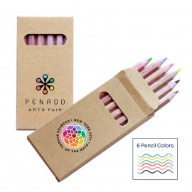 Jornikolor 6 Color Wooden Pencil Set in Box with Logo