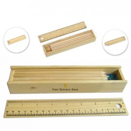 Promotional Luxury Wooden Pencil Set - 12 Pencils