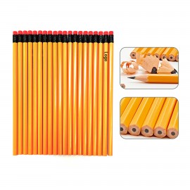 Logo Branded Woodcased HB Lead Hexagonal Yellow Pencils with Erasers