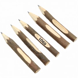 Custom Logo Natural Solid Wood Branch Pencil Logo Branded