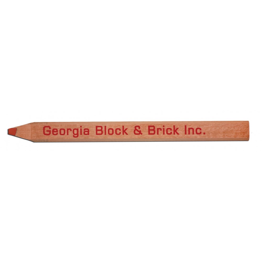 Custom Printed Carpenter Pencil-Red Core Custom Printed Carpenter Pencil-Red Core