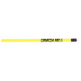 Logo Branded Neon #2 Pencil with White Eraser (Bikini Yellow)