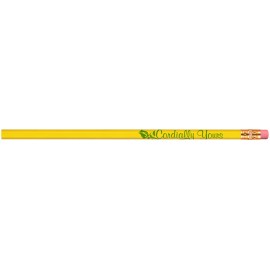 Logo Branded Abert Special Round #2 Pencil (Yellow/Red Eraser)