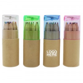 Wood Pencil Set With Sharpener Custom Imprinted