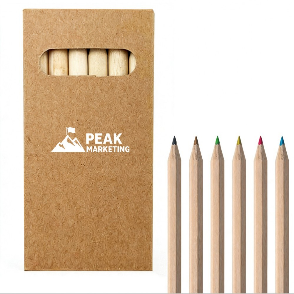 Custom Printed 6-Color Wooden Pencil Set