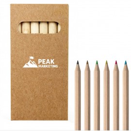 Custom Printed 6-Color Wooden Pencil Set