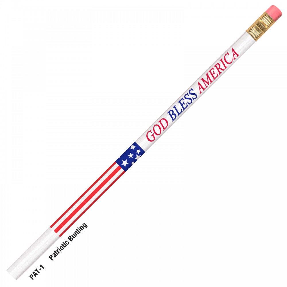Patriotic Stars and Stripes #2 Pencil Custom Printed