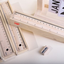 Colored Pencil and Ruler Box  12 Inch Custom Imprinted