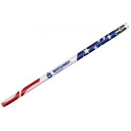 Patriotic Foil Pencil (Spot Color) Logo Branded  Patriotic Foil Pencil (Spot Color) Logo Branded