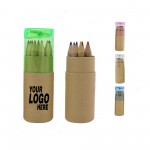 Custom Imprinted Mini Drawing Colored Pencils With Sharpener In Tube
