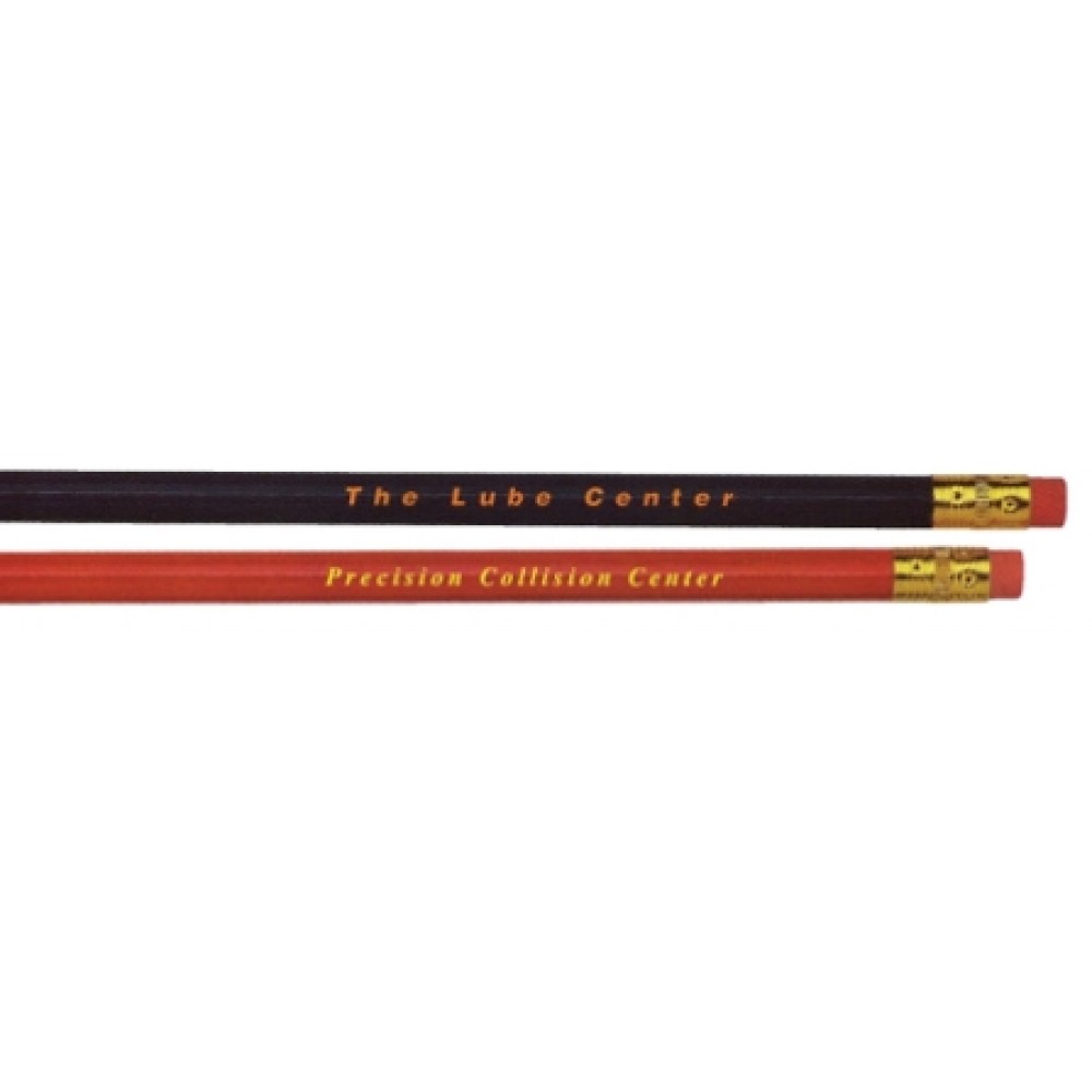 Custom Printed Regular Round Pencil w/Eraser