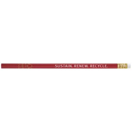 FSC Certified Round #2 Pencil (Red) Logo Branded