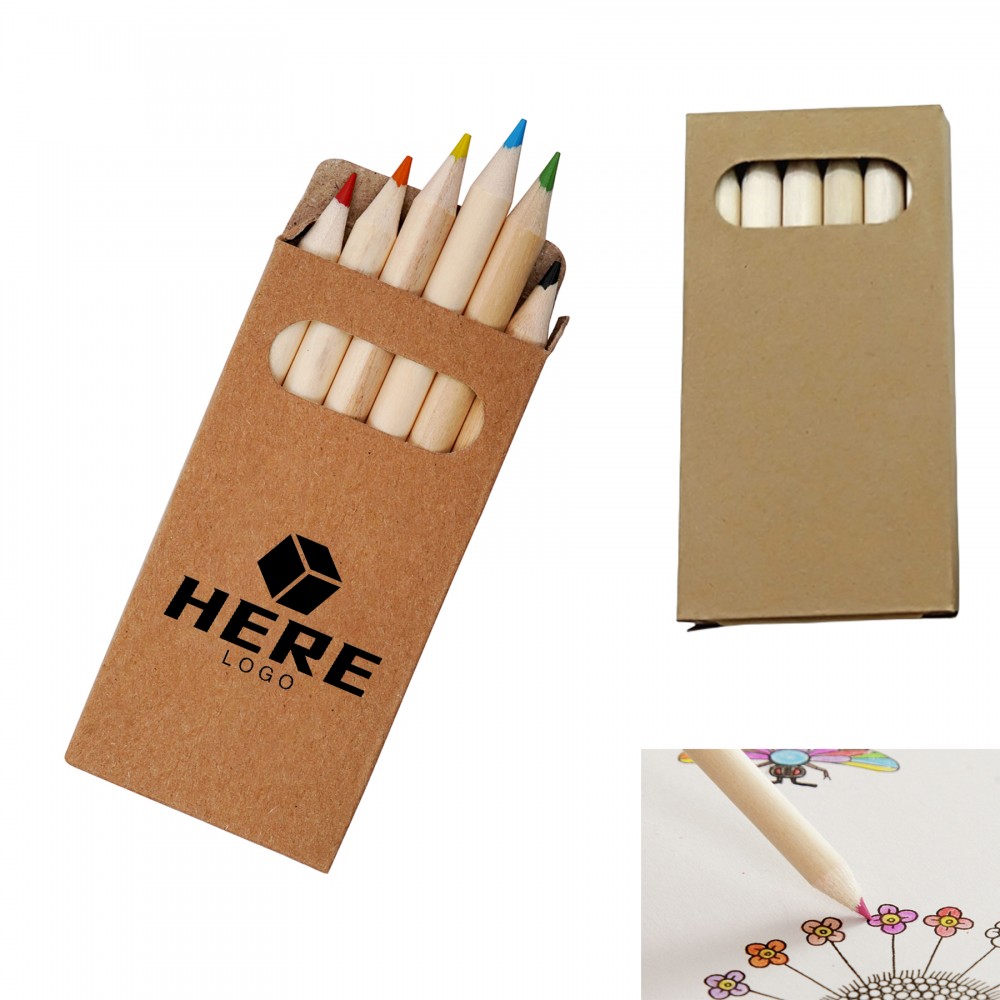 Customized Six-Color Wooden Pencil Set in Box Customized Six-Color Wooden Pencil Set in Box