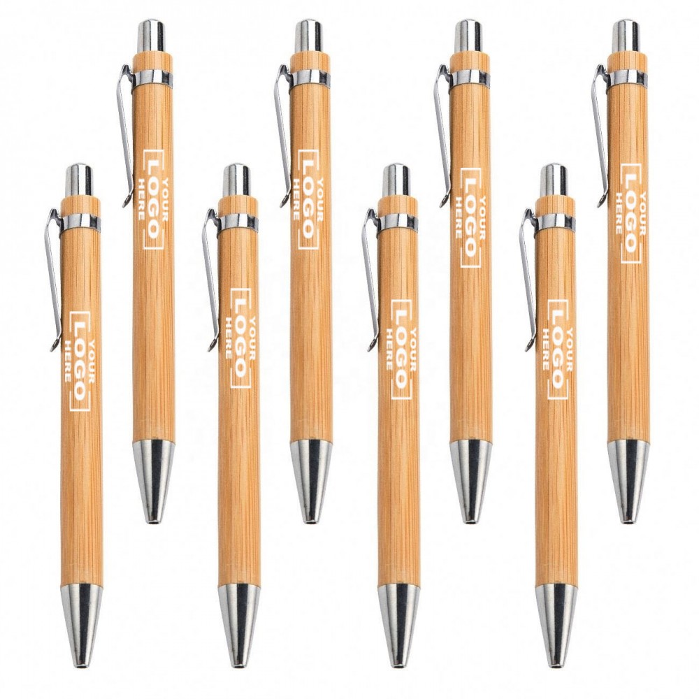 Eco-Friendly Bamboo Wood Ballpoint Pens Logo Branded