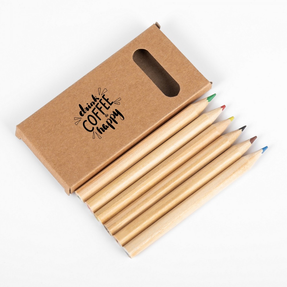 Custom Printed Multi-color Wooden Colored Pencil Set