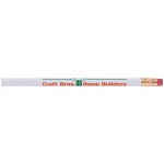 Jumbo Tipped Medium Pencil w/Eraser (White) Logo Branded