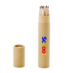 Wood Barrel Color Pencil Logo Branded