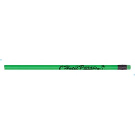 Unicorn #2 Pencil w/Matching Eraser (Neon Green) Custom Printed