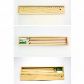 Custom Printed Wood Pens with Matching Carrying Case Pencil