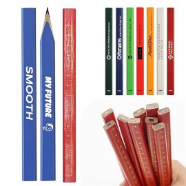 Logo Branded Vibrant Octagonal Carpentry Pencil with Full-Color Calibration