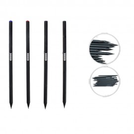 Custom Printed Black Pencil w/ Crystal Diamond