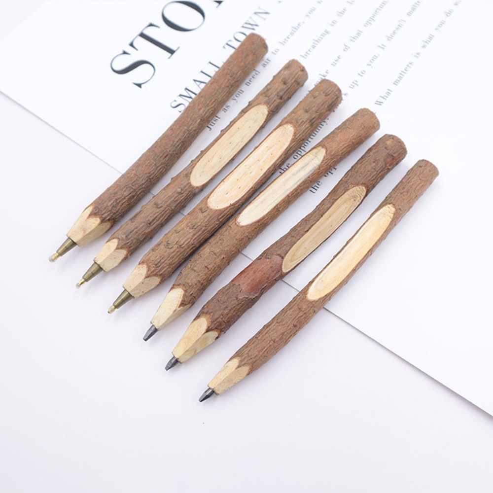 Elegant Wooden Ballpoint and Pencil Set Logo Branded