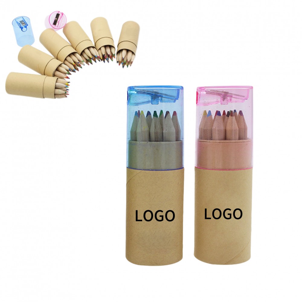 Custom Printed 12-Color Colored Pencil Set