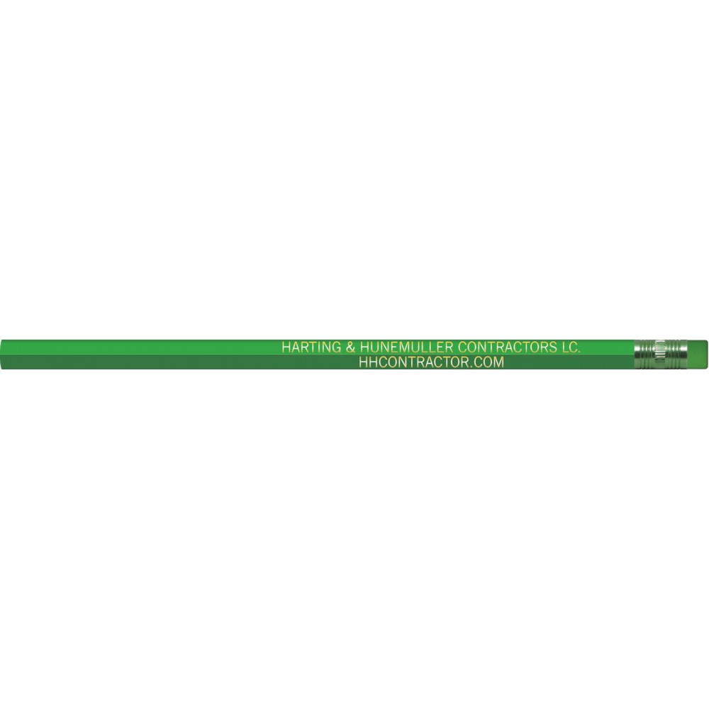 Light Green Hexagon Pencils Logo Branded