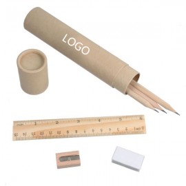 Eco-Friendly Recycled Paper Pencil Stationery Set (6 Pieces) with Logo  Eco-Friendly Recycled Paper Pencil Stationery Set (6 Pieces) with Logo