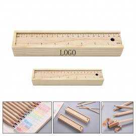 Custom Printed 12 Color Wooden Pencil Set