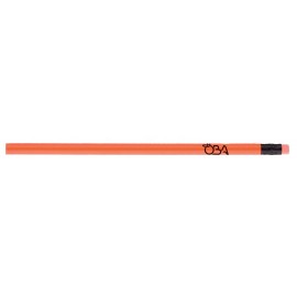 Logo Branded Tropicolor #2 Pencil w/Matching Eraser (Sunset Orange)