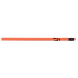 Logo Branded Tropicolor #2 Pencil w/Matching Eraser (Sunset Orange)  Logo Branded Tropicolor #2 Pencil w/Matching Eraser (Sunset Orange)