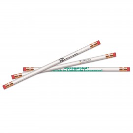White Double Tipped Pencils with Logo