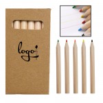 Six-Color Wood Color Pencil Box Custom Printed