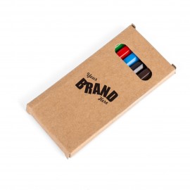 6-Piece Colored Pencil in Case Custom Printed