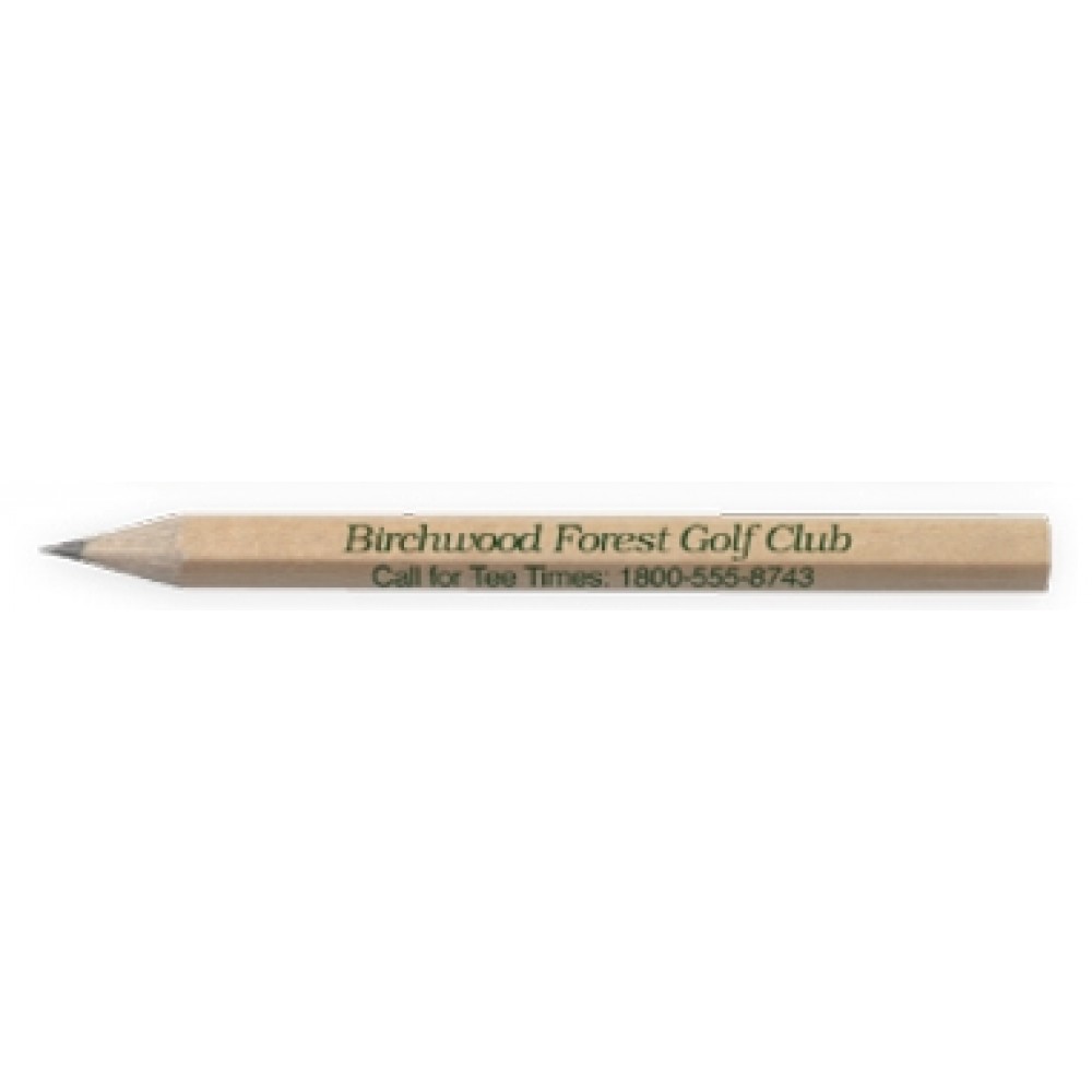 Logo Branded Golf Pencil Hex without Eraser - Imprinted Logo Branded Golf Pencil Hex without Eraser - Imprinted