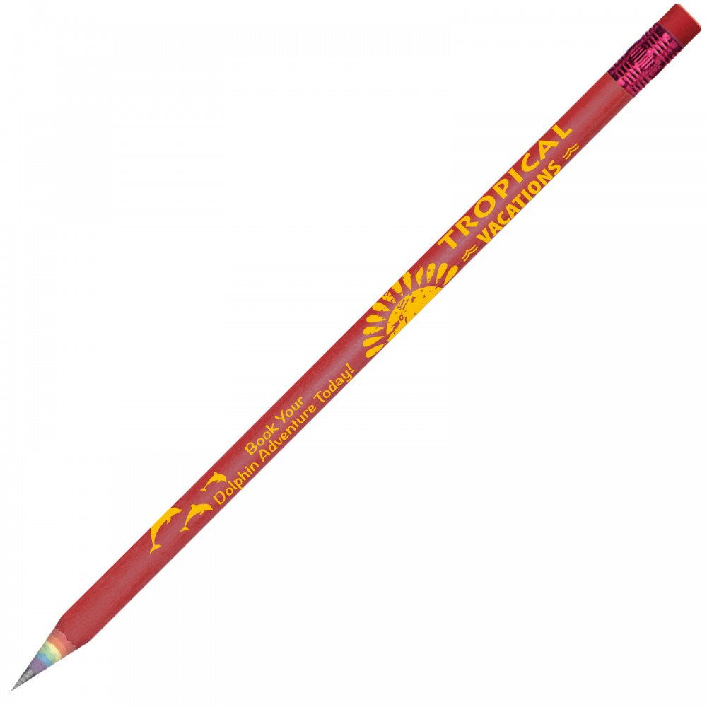 ARCUS Rainbow Tapered Pencil Red Custom Printed ARCUS Rainbow Tapered Pencil Red Custom Printed