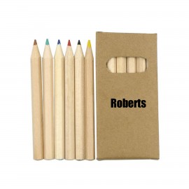 Set of 6 Colored Pencils Custom Printed