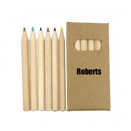 Set of 6 Colored Pencils with Logo